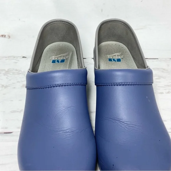 Dansko LT Pro Clogs Women’s Size 41 US 10.5-11 Blue Smooth Leather. - Picture 7 of 12